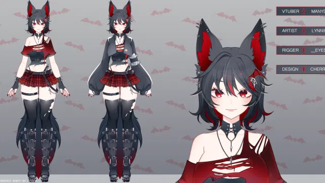 VTuber model add-on art from Lynniia's VGen portfolio